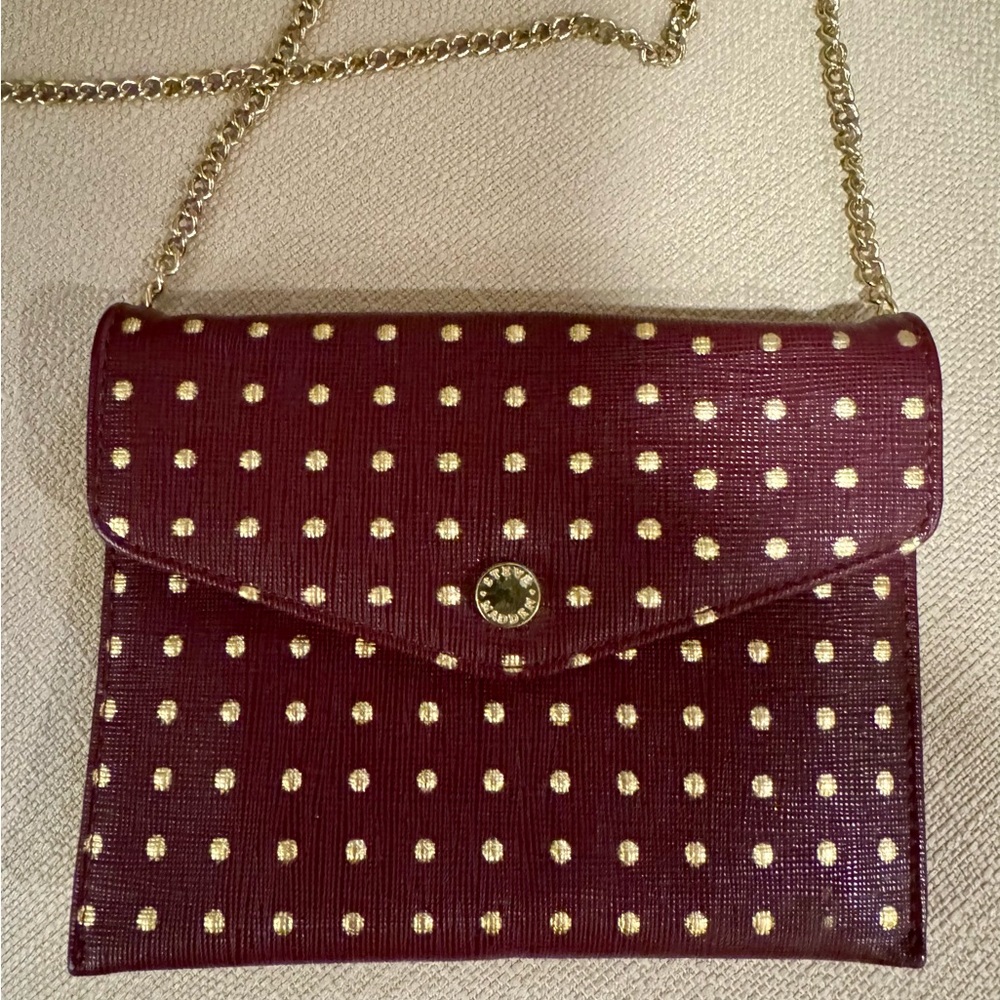 Steve Madden Burgundy Mini Purse with Gold Chain